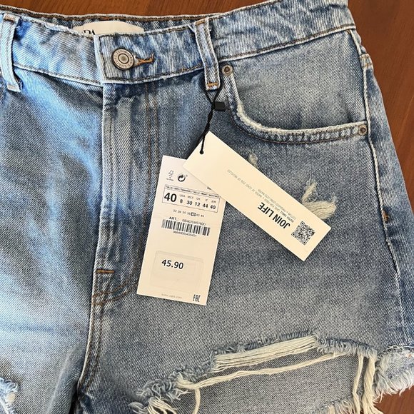 NWT Zara Denim Shorts - Picture 5 of 5
